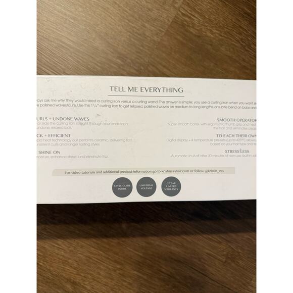 Kristin Ess Soft Wave 1 1/4” Curling Iron – Titanium Barrel | Used in Box - Picture 5 of 13